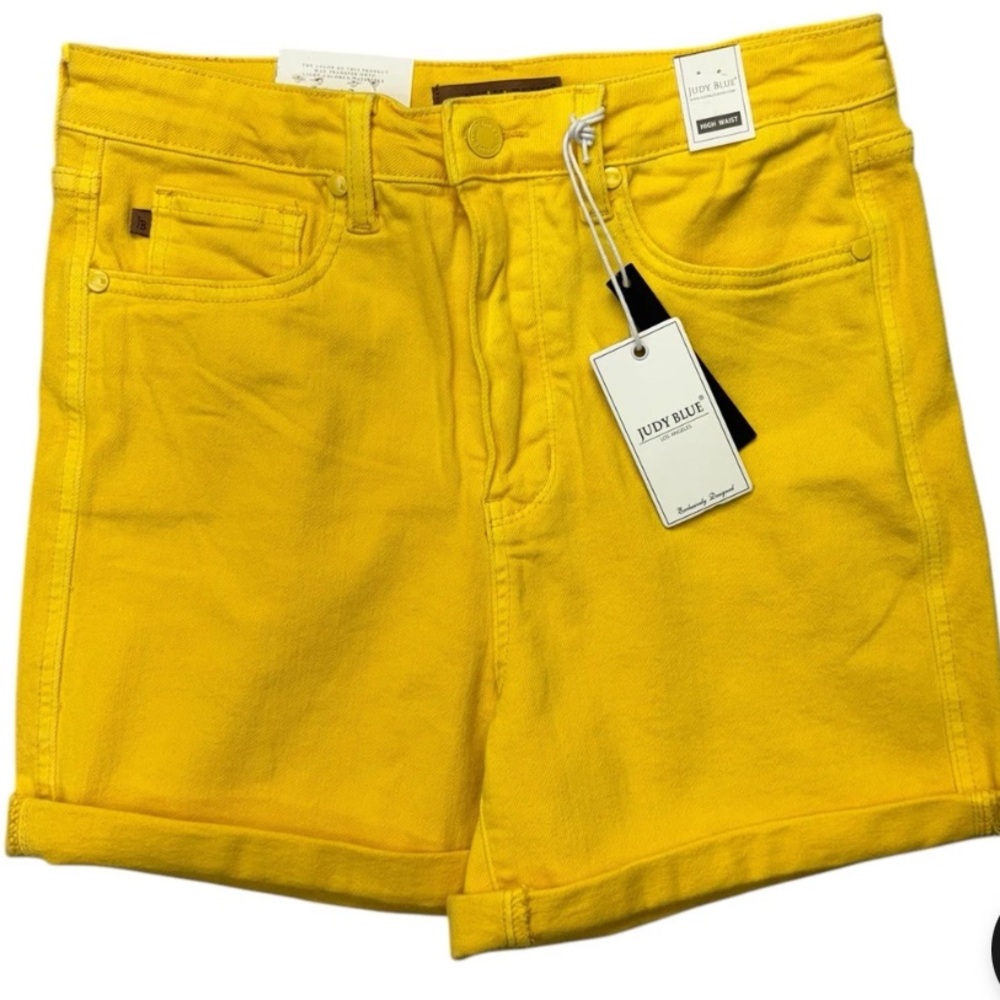 Judy Blue Bright Yellow Jean Shorts